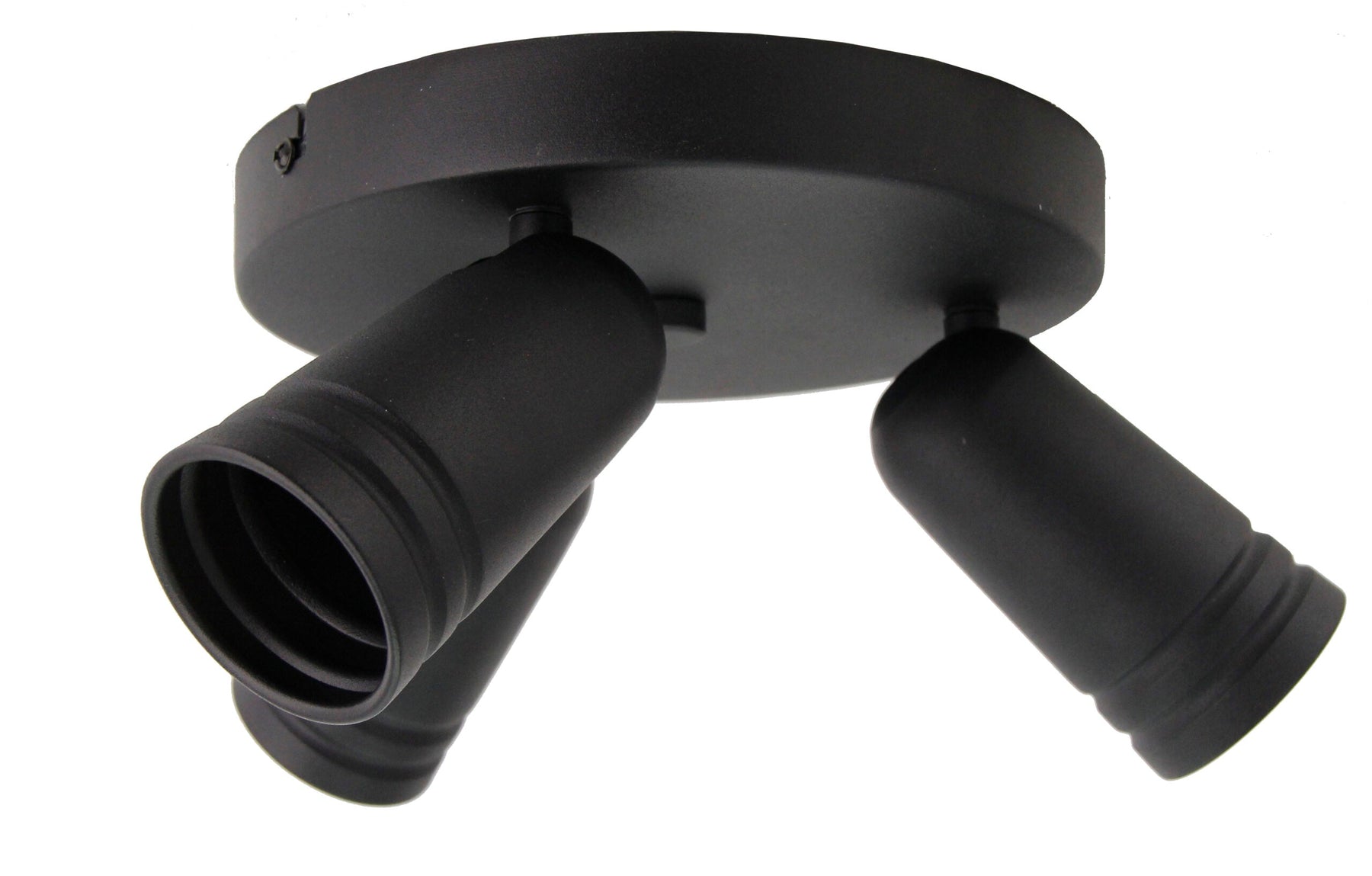 Moderne zwarte Chericoni Spero plafondspot met drie GU10 lichtbronnen.