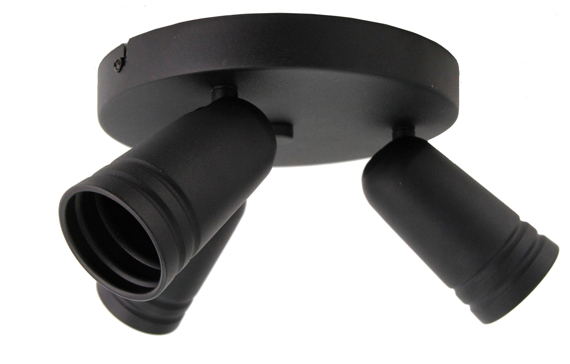 Moderne zwarte Chericoni Spero plafondspot met drie GU10 lichtbronnen.