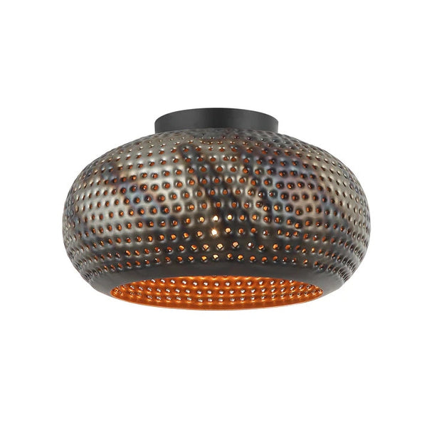 Zwarte en gouden Chericoni Spezia plafondlamp, Ø30 cm, met 1 lichts en E27 fitting, perfect voor sfeervolle verlichting.