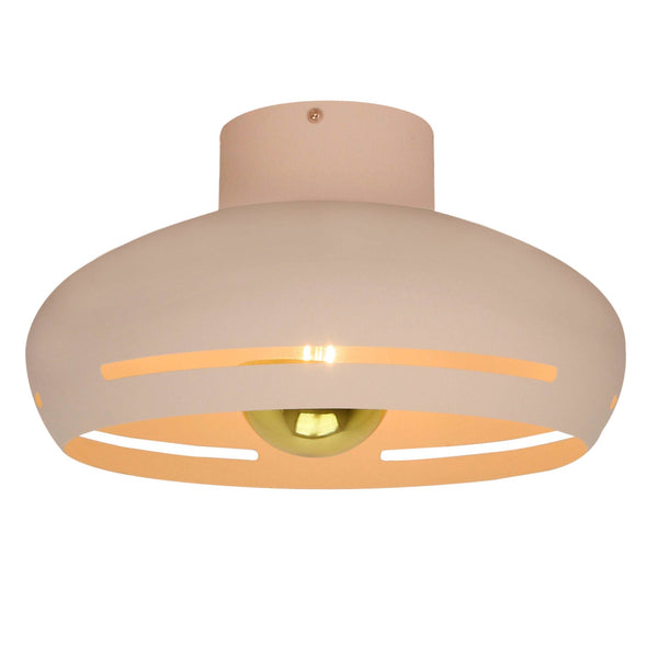 Crèmekleurige Chericoni Striscia plafondlamp Ø 35 cm, ontworpen voor een warme en moderne uitstraling.