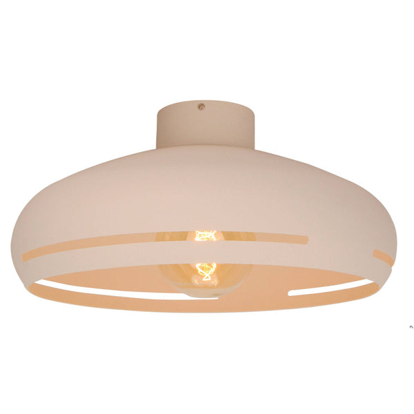 Chericoni Striscia Plafondlamp Ø 45 cm, 1 lichts met E27 fitting, uitgevoerd in een moderne crèmekleur.