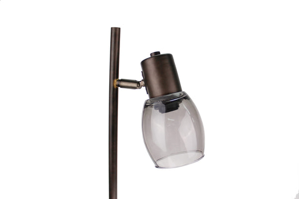 De Chericoni Sylvie Tafellamp (Ø8 cm) in zwart met vintage hout en smoke rookglas is een stijlvolle eyecatcher. De getinte glazen kap geeft een warm licht en creëert sfeer. 