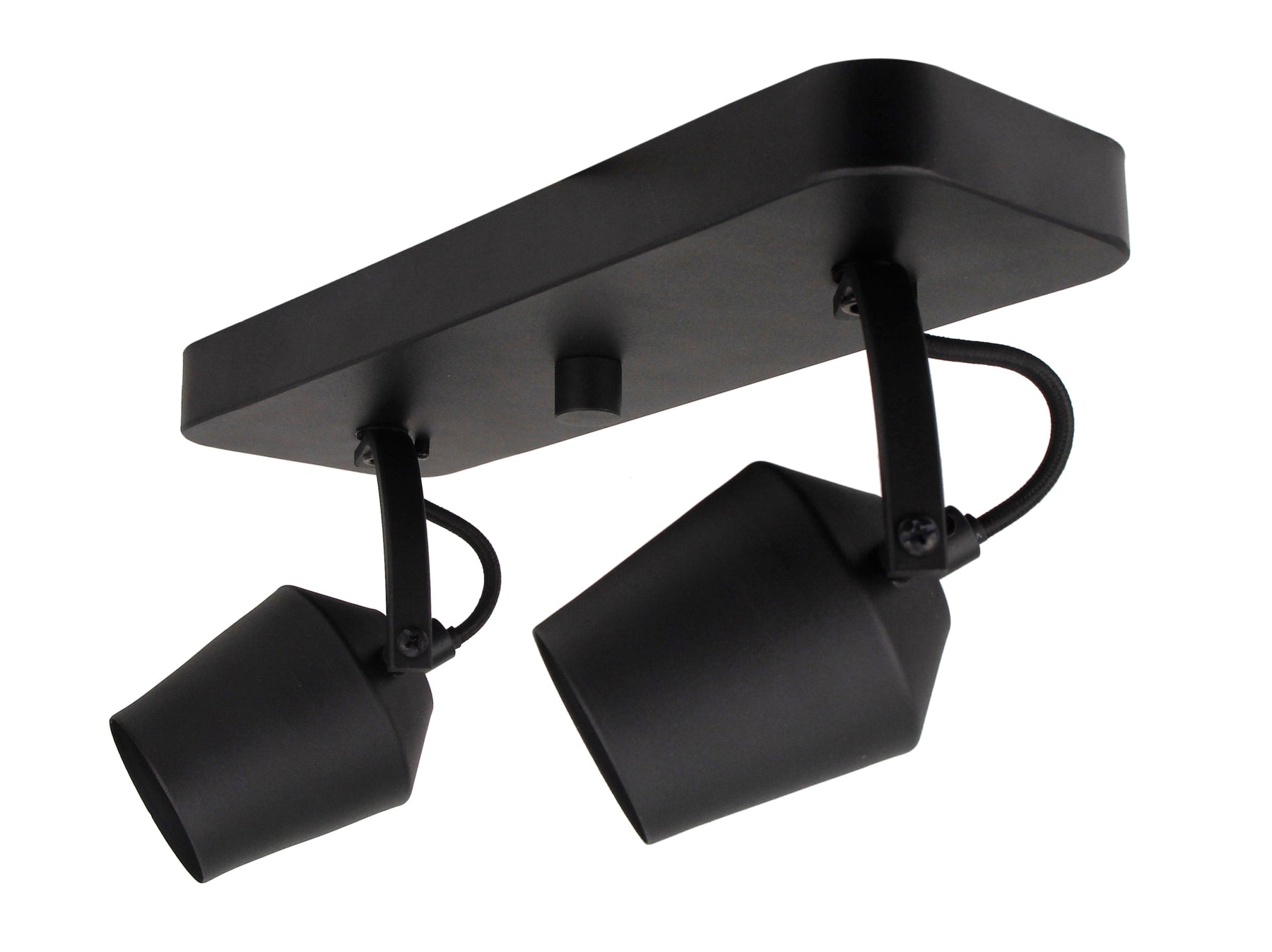 Chericoni Tavola plafondspot in zwart, 2 lichts met GU10 fitting, uitgevoerd in een elegant en luxueus design.