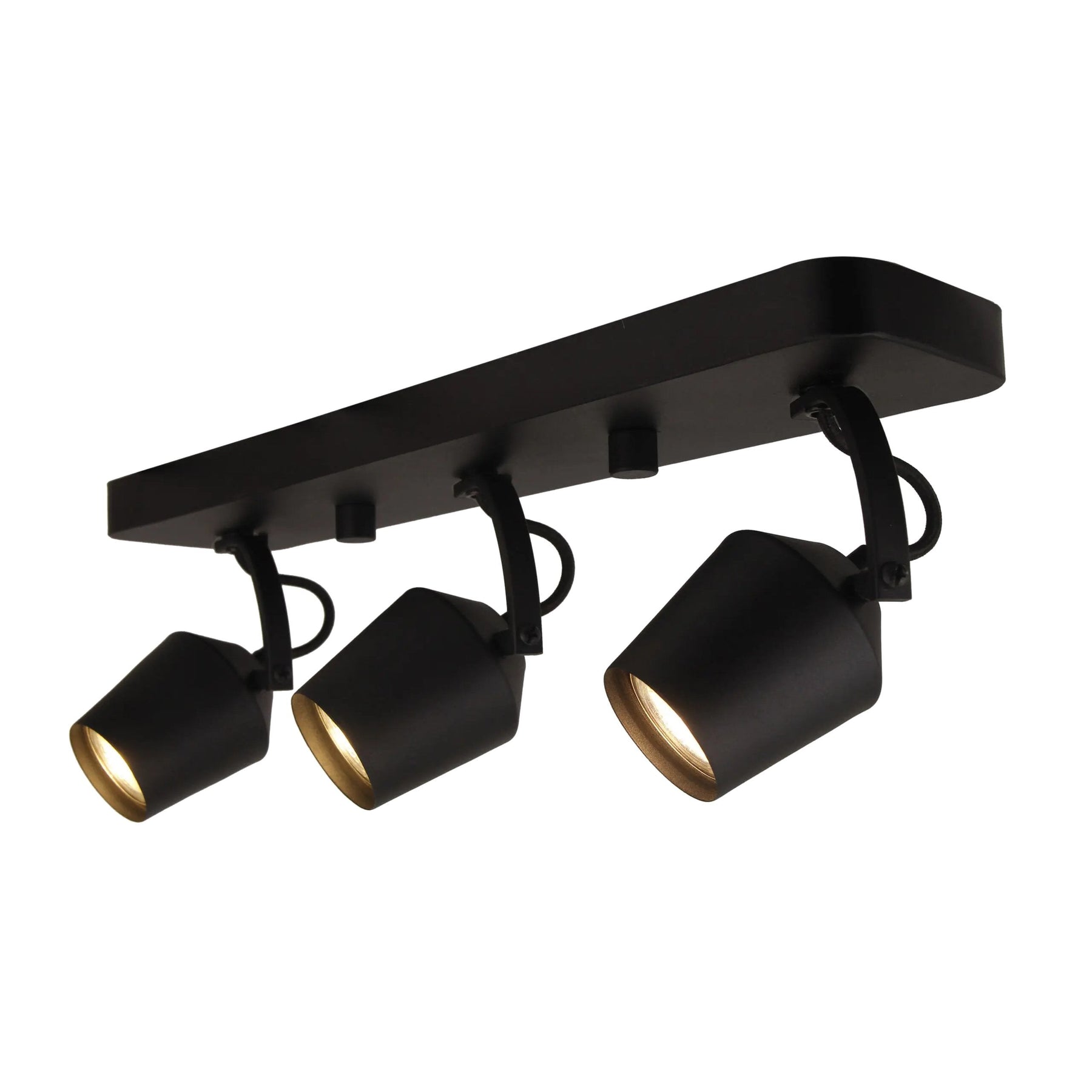 Chericoni Tavola Plafondspot in zwart en met drie verstelbare spots.