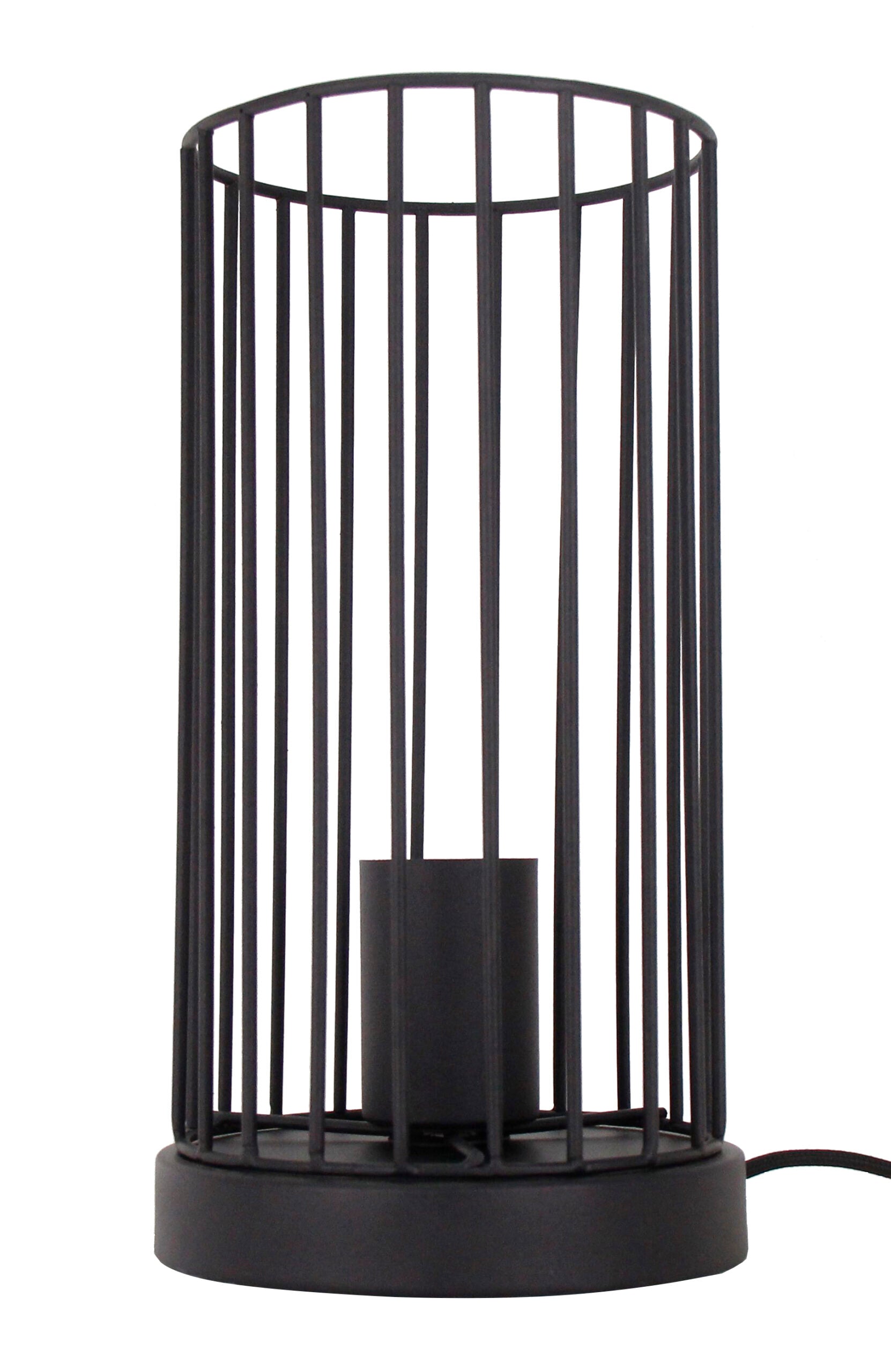 Chericoni Tavola tafellamp in zwart, met een ronde kap van Ø15 cm, geschikt voor één E27-lichtbron. Compact en stijlvol.