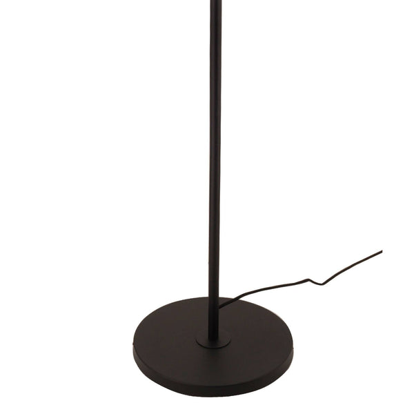 Een zwarte Chericoni Tavola vloerlamp met een ronde kap van Ø30 cm, geschikt voor één E27-lichtbron. Stijlvol en modern ontwerp.