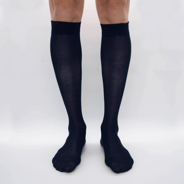 Mulberry Silk Chiffon - Long Fine Knit Stocking