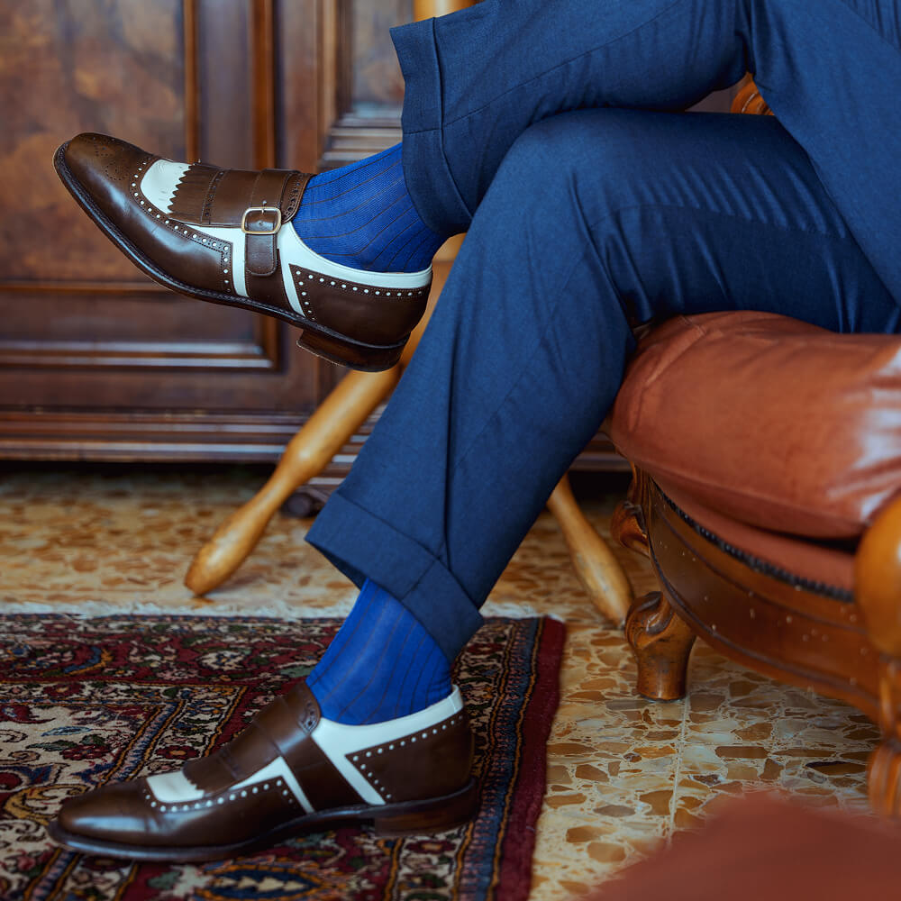 Chiffon in Filoscozia® micro-rib - Korte fijne gebreide sokken