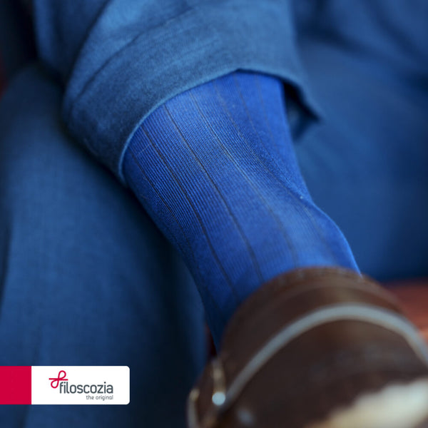 Chiffon in Filoscozia® micro-rib - Long fine knit stockings