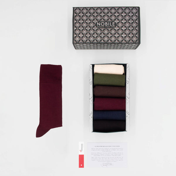 Chiffon Short Socks Box in Filoscozia® - 6 pairs mixed colors