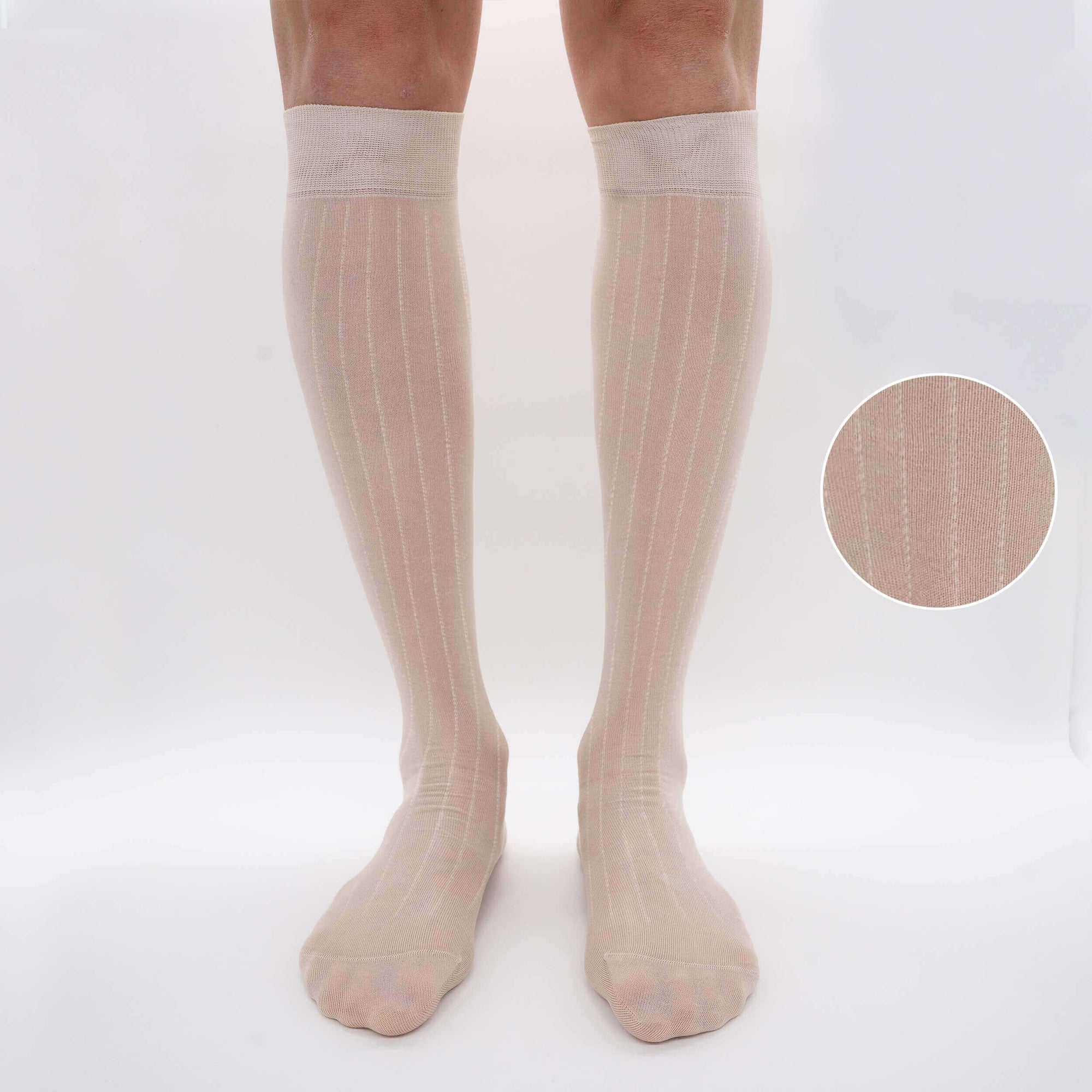 Chiffon in Filoscozia® micro-rib - Long fine knit stockings