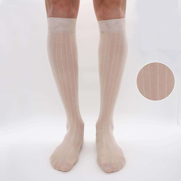 Chiffon in Filoscozia® micro-rib - Long fine knit stockings