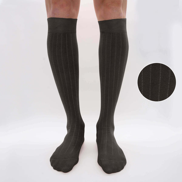 Chiffon in Filoscozia® micro-rib - Long fine knit stockings