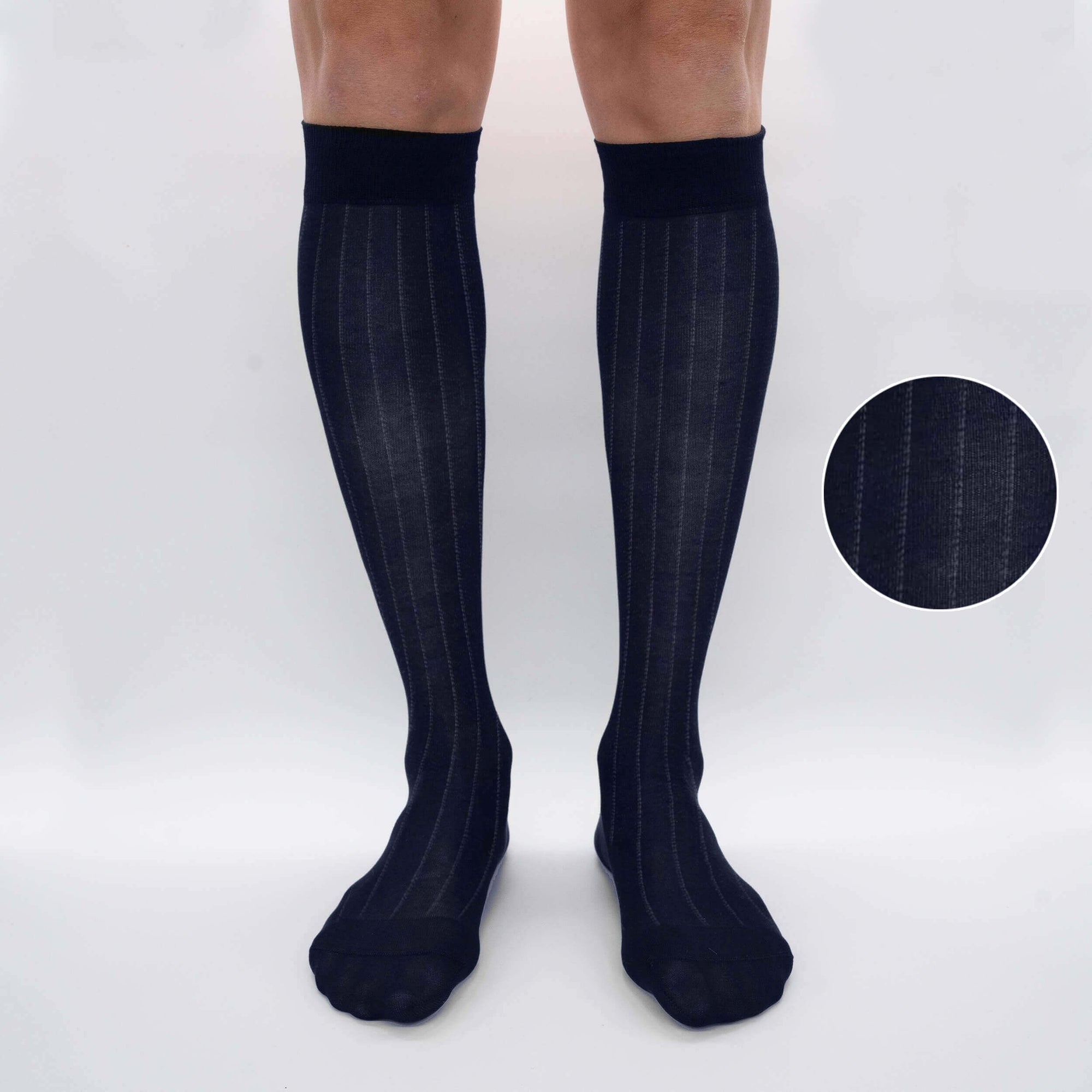 Chiffon in Filoscozia® micro-rib - Long fine knit stockings