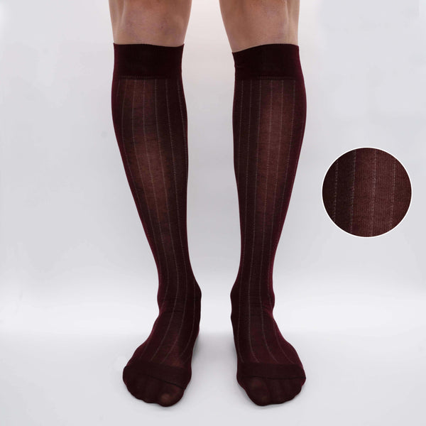 Chiffon in Filoscozia® micro-rib - Long fine knit stockings