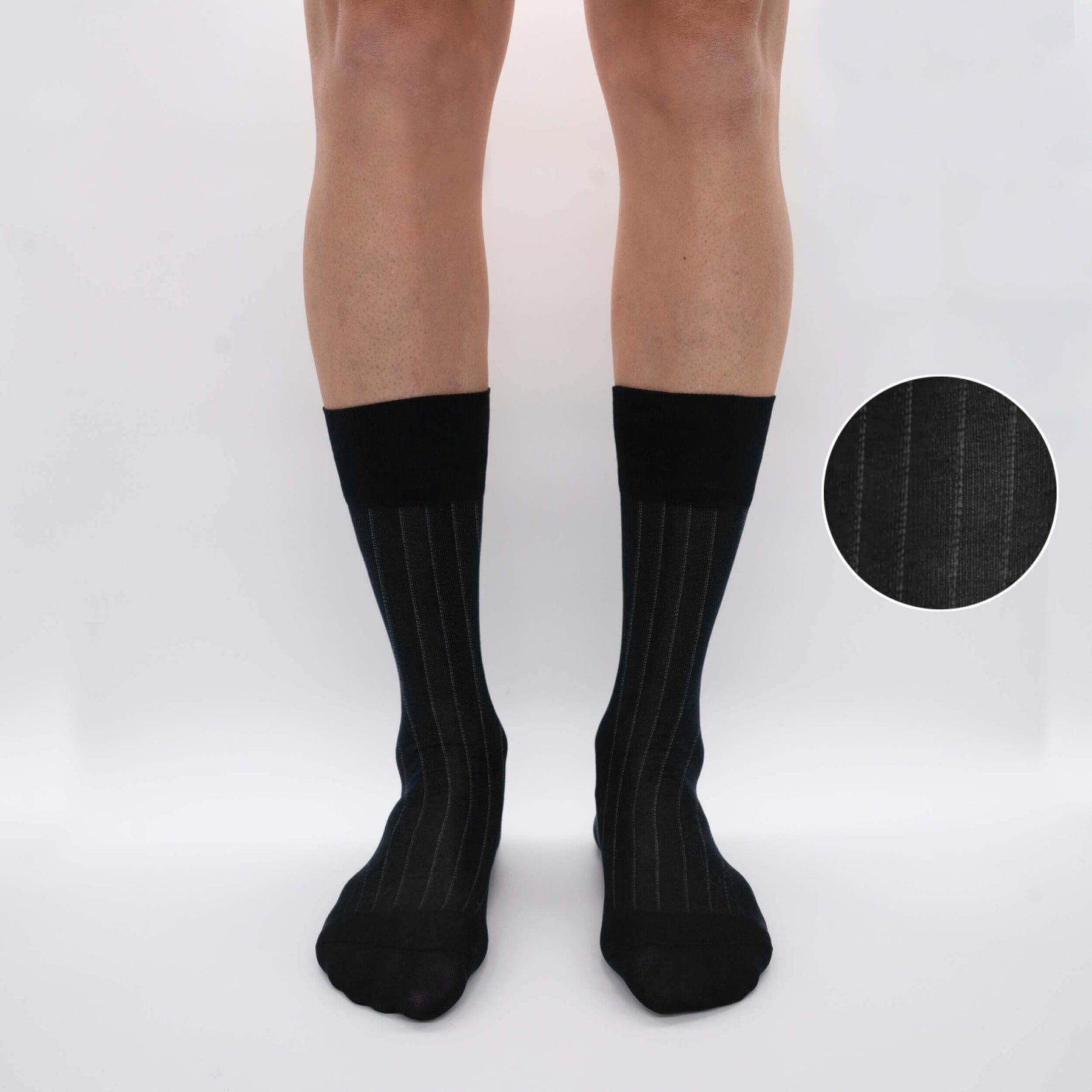 Box 6 calze corte uomo Chiffon a coste in Filoscozia® - Colori Basic