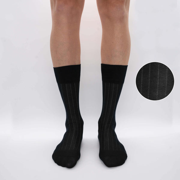 Box 6 calze corte uomo Chiffon a coste in Filoscozia® - Colori Basic