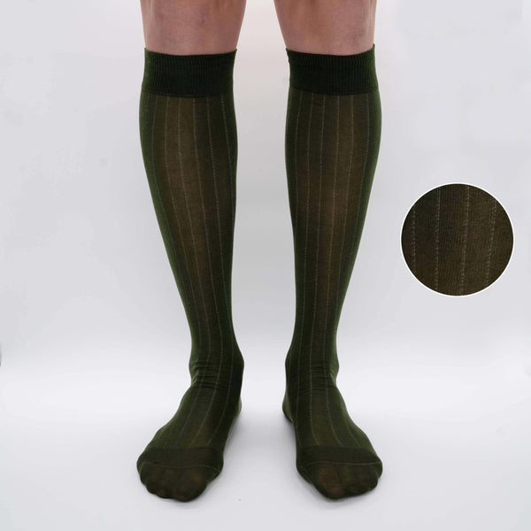 Chiffon in Filoscozia® micro-rib - Long fine knit stockings