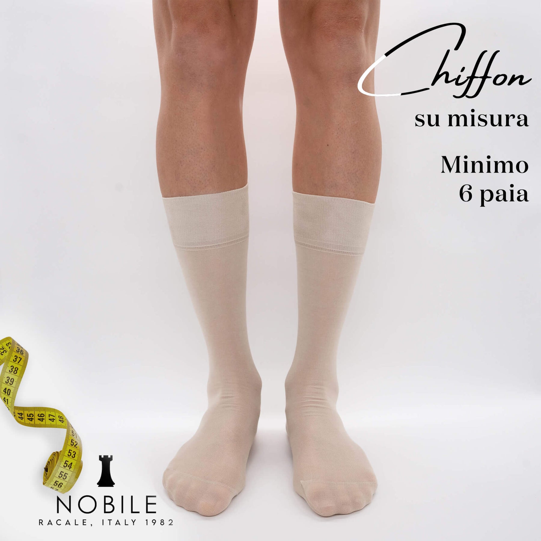 Taglia su misura - Chiffon corta in Filoscozia® (da 6 paia in su)