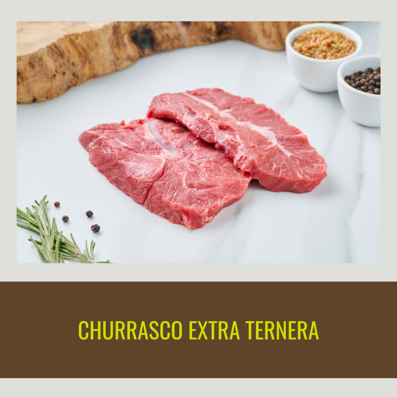 1 kg Extra Beef Churrasco Añoja, 6 pieces in 3 packages