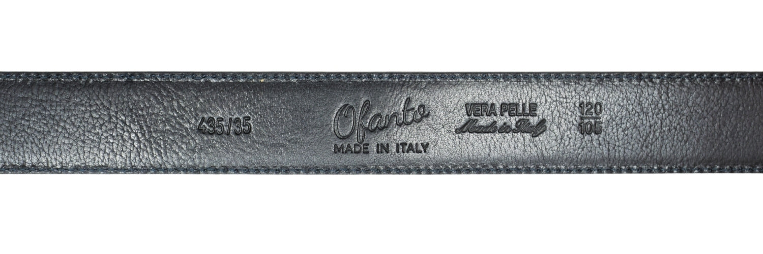 Leather Belt - Navy