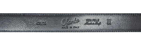 Leather Belt - Navy