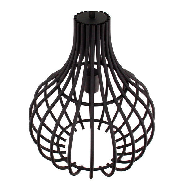 Schwarze Cipolle Pendelleuchte – 1-flammig, E27, modernes Design für stilvolle Beleuchtung
