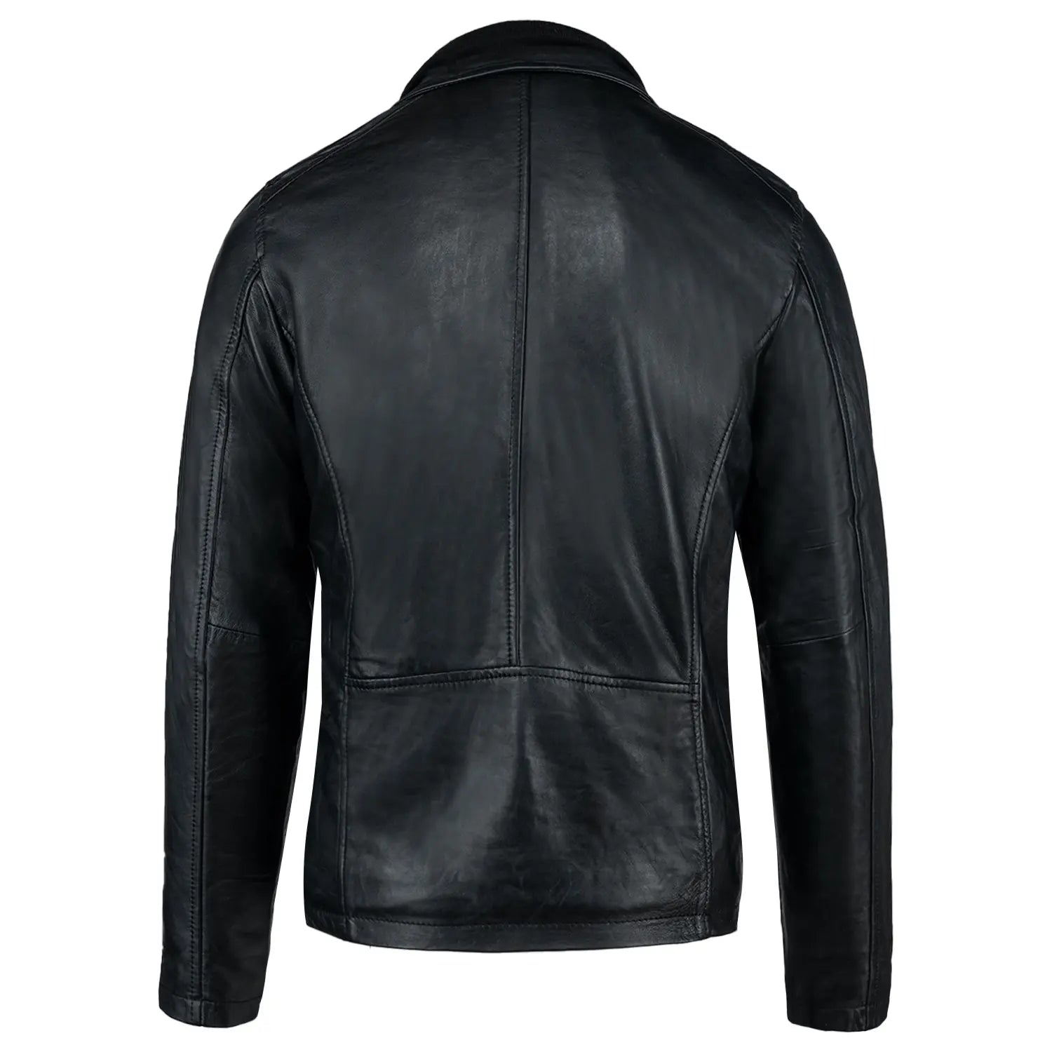 Veste en cuir Colin pour homme noire