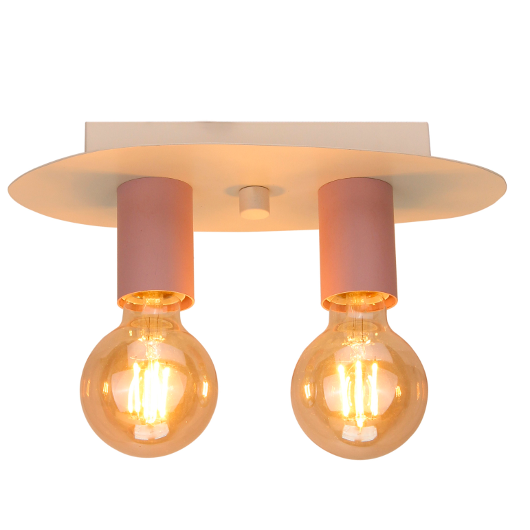 Roze plafondlamp – Chericoni Colorato – 2 lichts – eigentijds