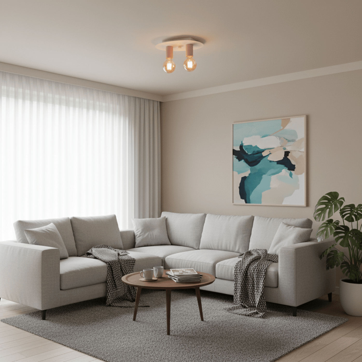 Chericoni Colorato – plafondlamp 2 lichts – pink – stijlvol interieur