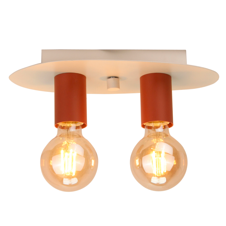 Chericoni Colorato plafondlamp – 2 lichts – rood – modern design