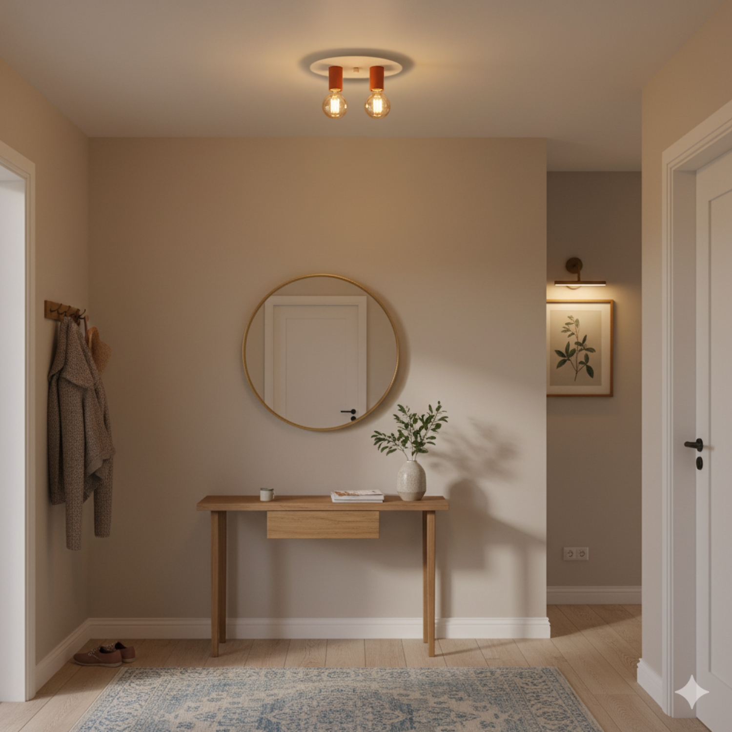 Rode plafondlamp – Chericoni Colorato – 2 lichts – eigentijds