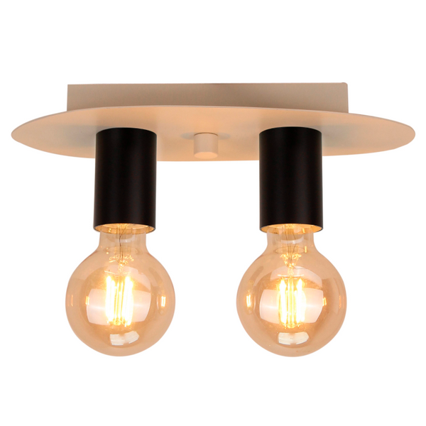 Chericoni Colorato plafondlamp – 2 lichts – zwart – modern design