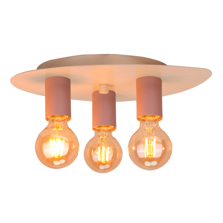 Chericoni Colorato plafondlamp – 3 lichts – roze – modern design