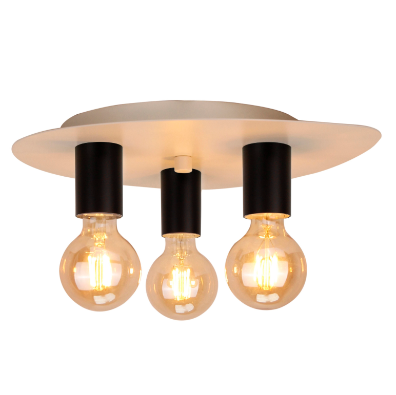 Chericoni Colorato plafondlamp – 3 lichts – zwart – modern design