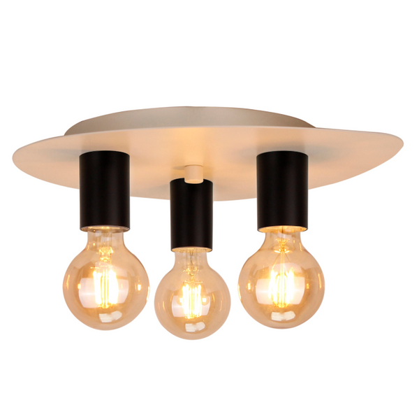Chericoni Colorato plafondlamp – 3 lichts – zwart – modern design