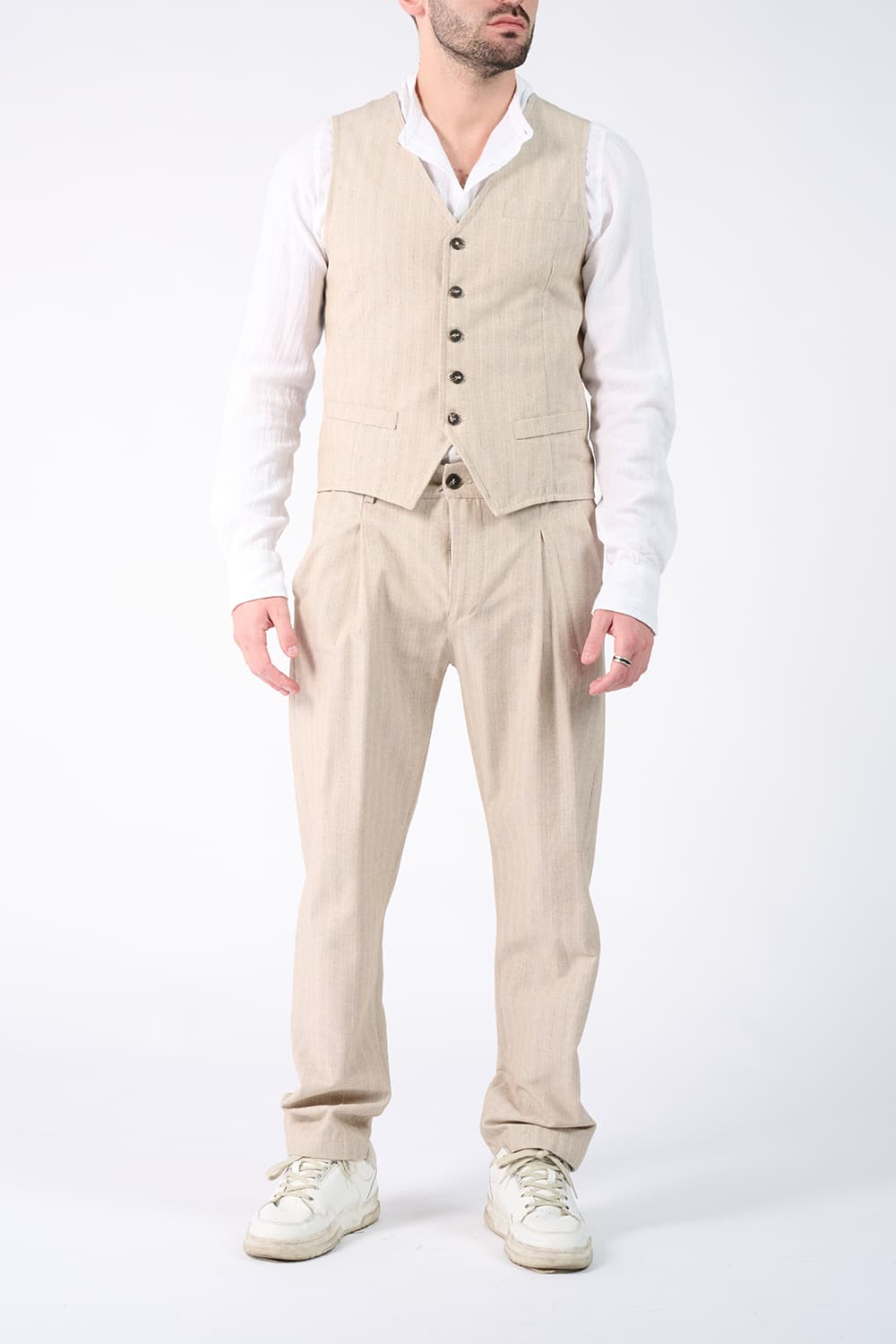 Gilet Uomo Gessato - Barone Firenze