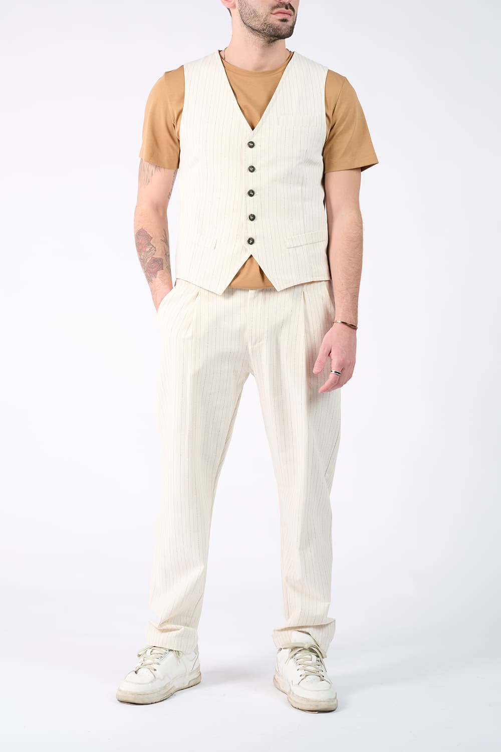 Gilet Uomo Gessato - Barone Firenze