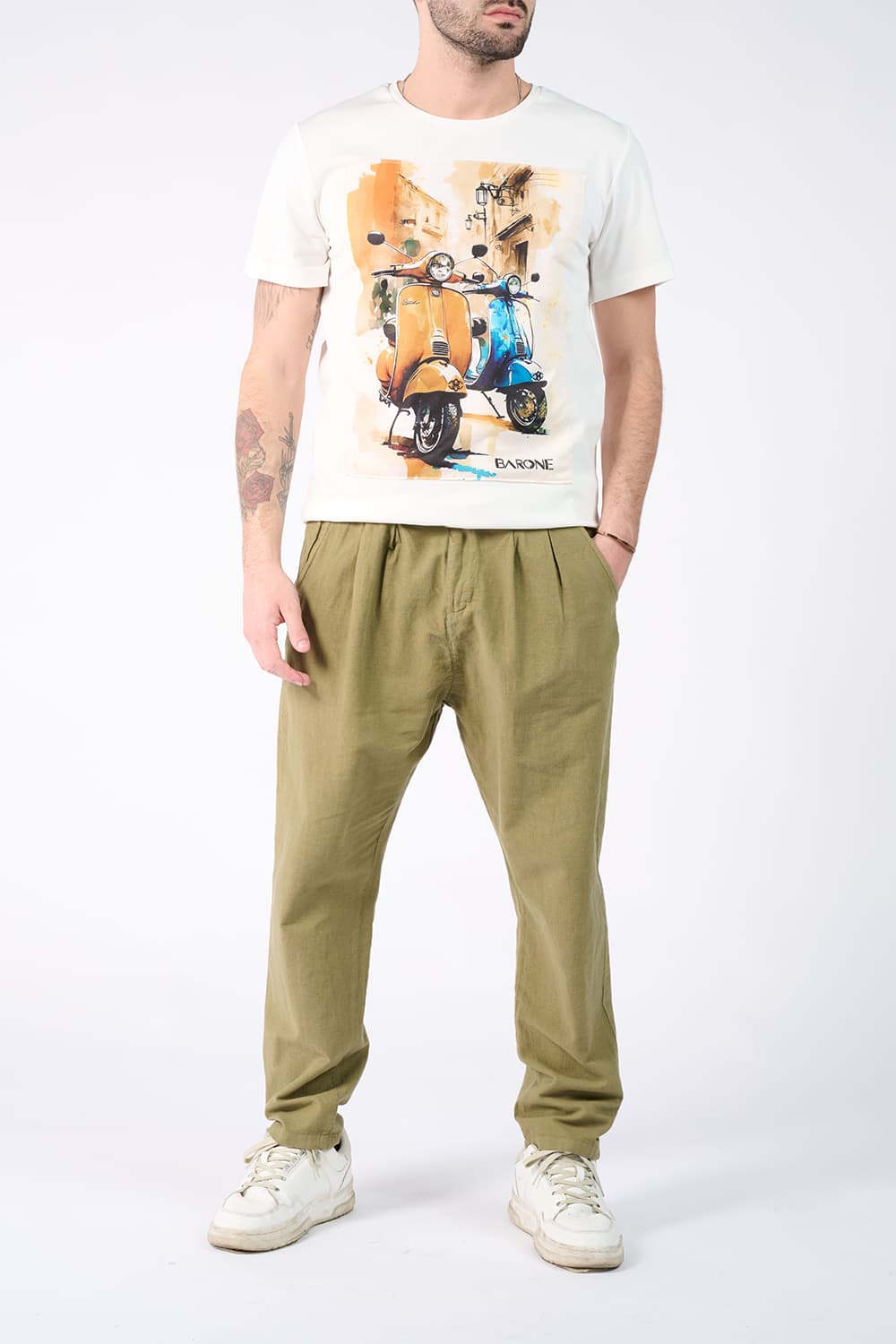 T-Shirt Uomo Stampa Vespa | Barone Firenze