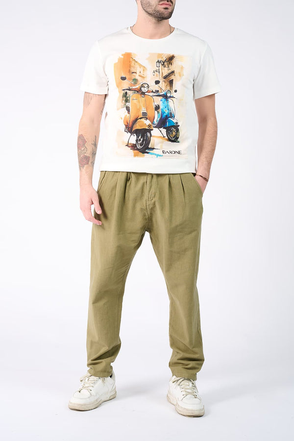 T-Shirt Uomo Stampa Vespa | Barone Firenze