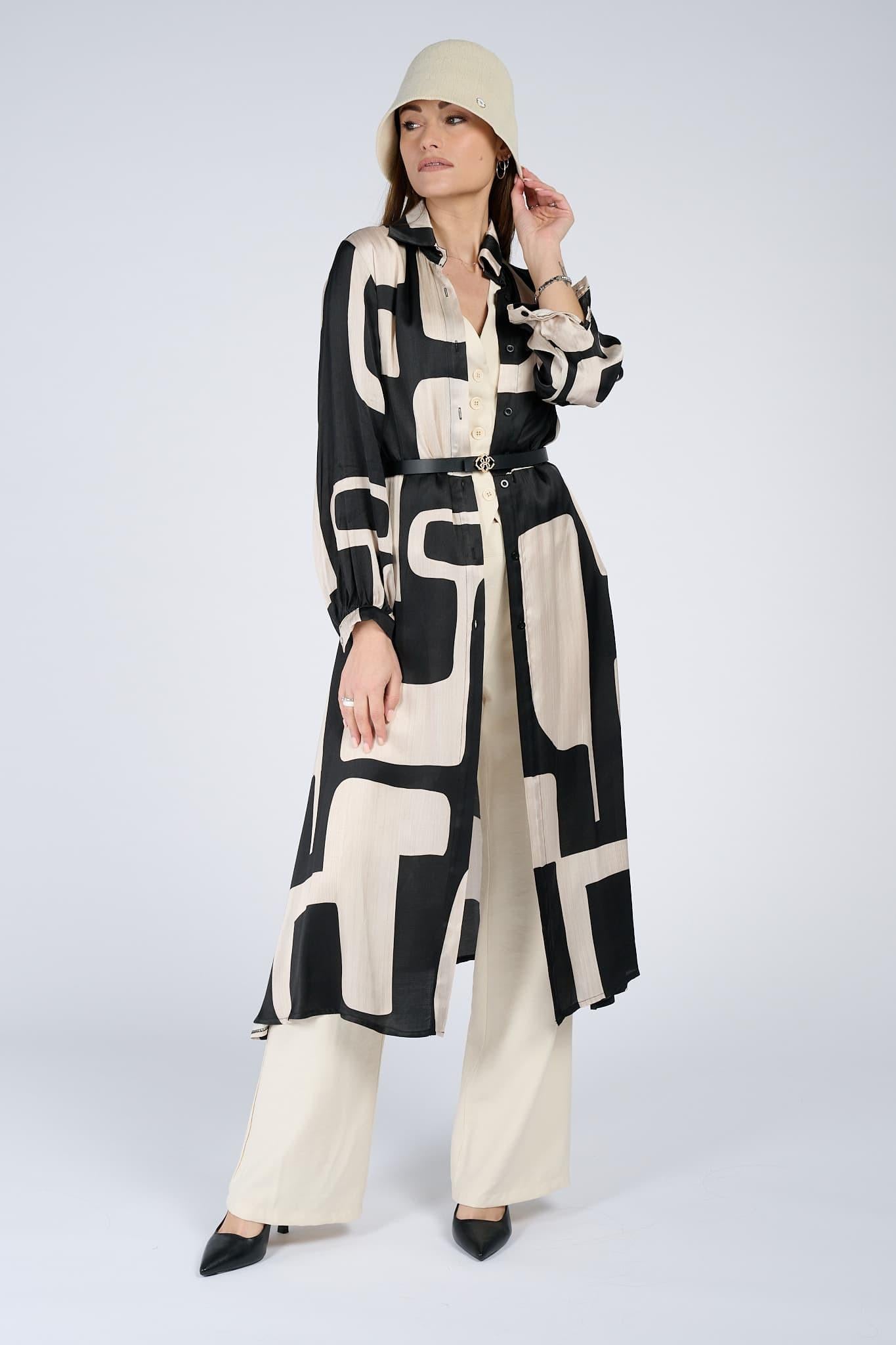 Chemisier Lungo Nero - Barone Firenze