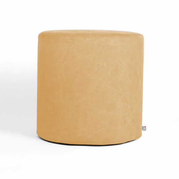 Copri pouf rotondo universale giallo