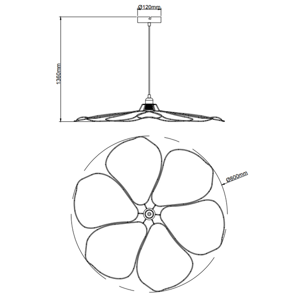 Lámpara Colgante Chericoni Corvo - 1 Luz - Ø 80 cm - Diseño Italiano - Fabricante Holandés