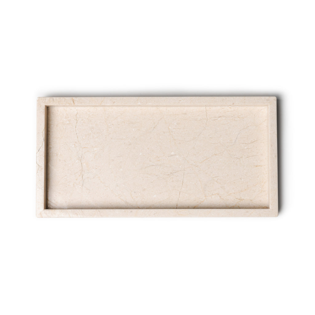 Marmer dienblad tray beige