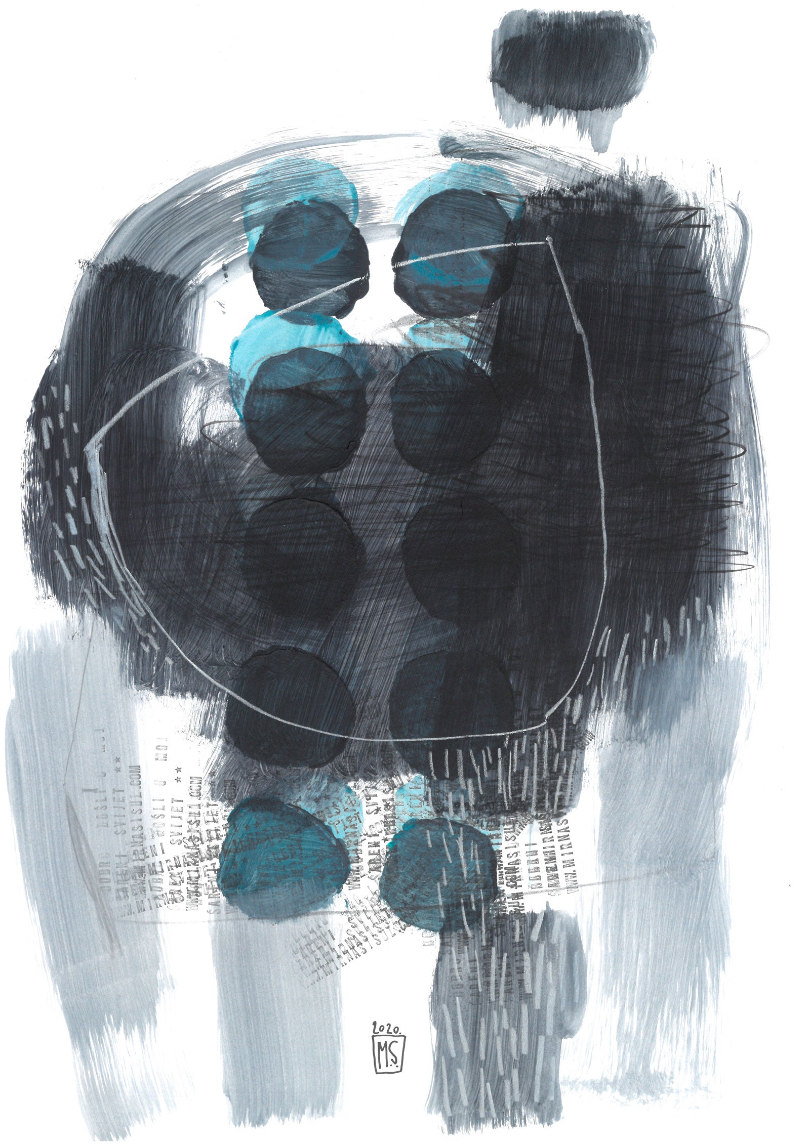 Black Gray Dots 1