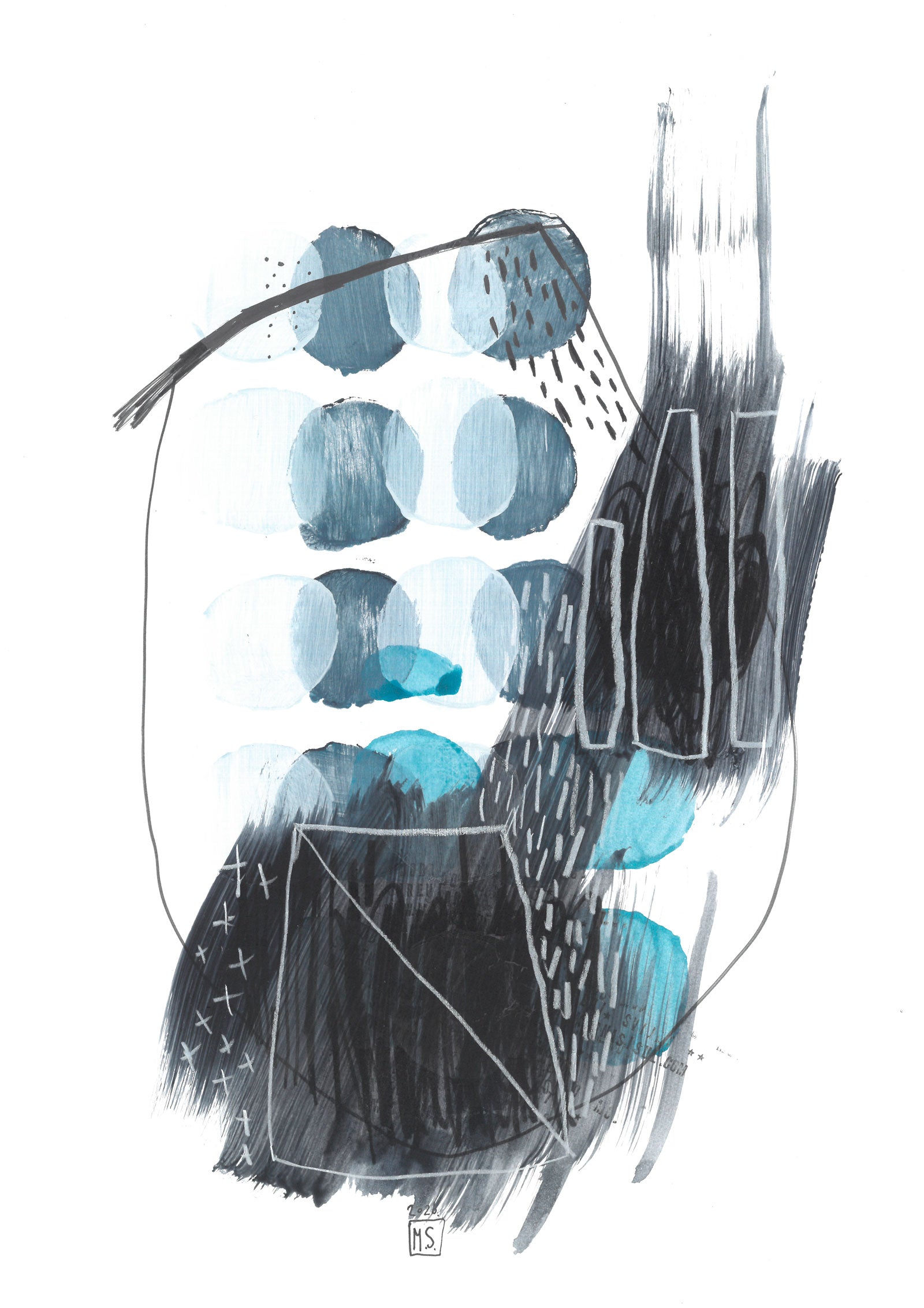 Black Gray Dots 2