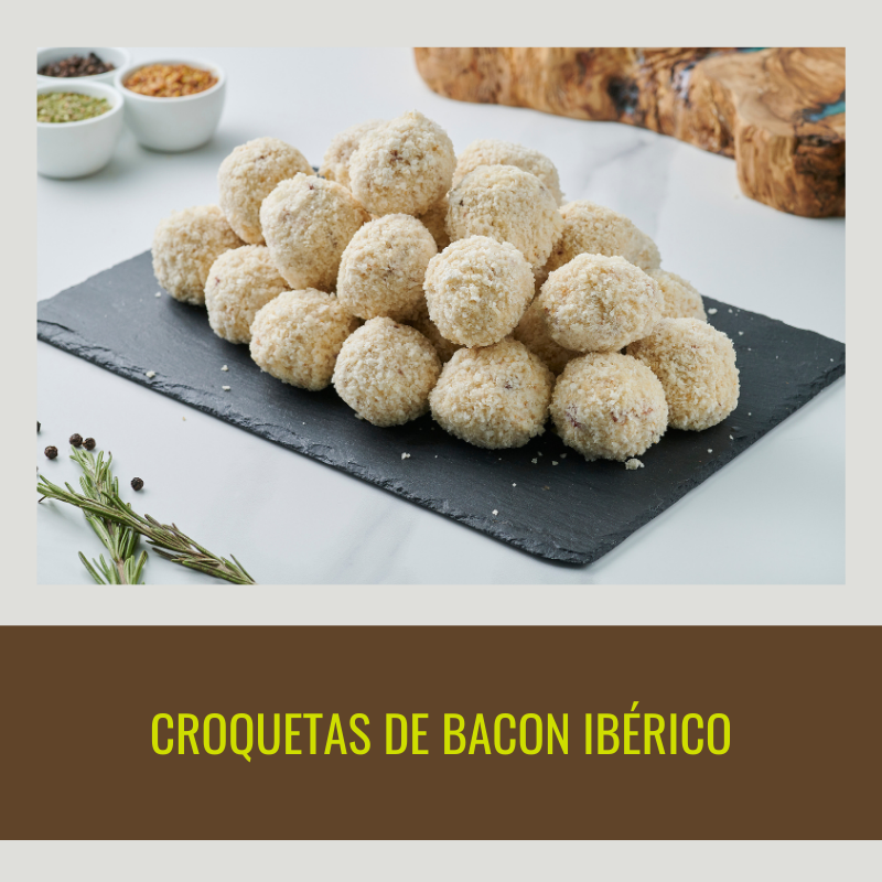1 kg de Croquetas de bacon ibérico, 30 unidades aprox.