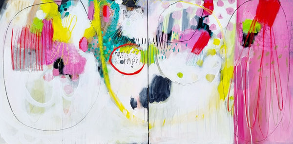 Red is the color of love... ...(diptych) 70x140