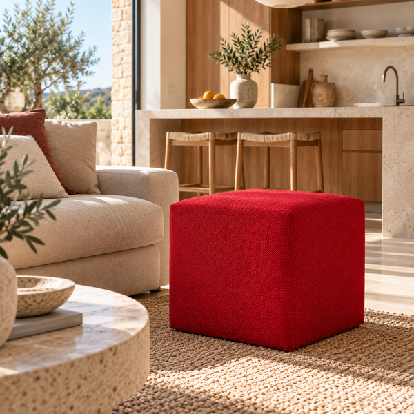 DADO TEX 35, Cotton Footstool with Zip 35x35 h35