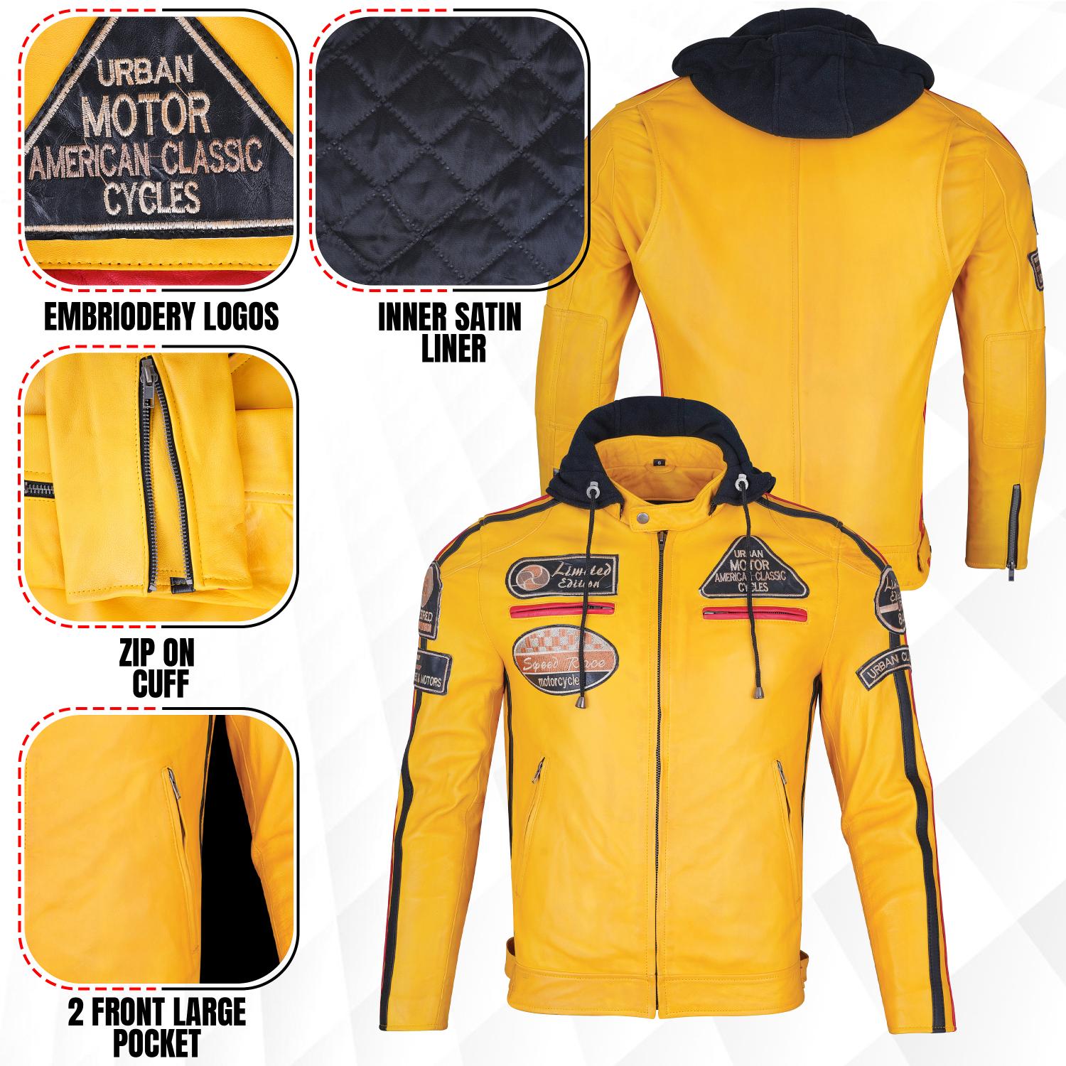 Jaqueta amarela masculina Fifty Eight